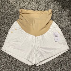 Luxe Essentials Demin Maternity Shorts